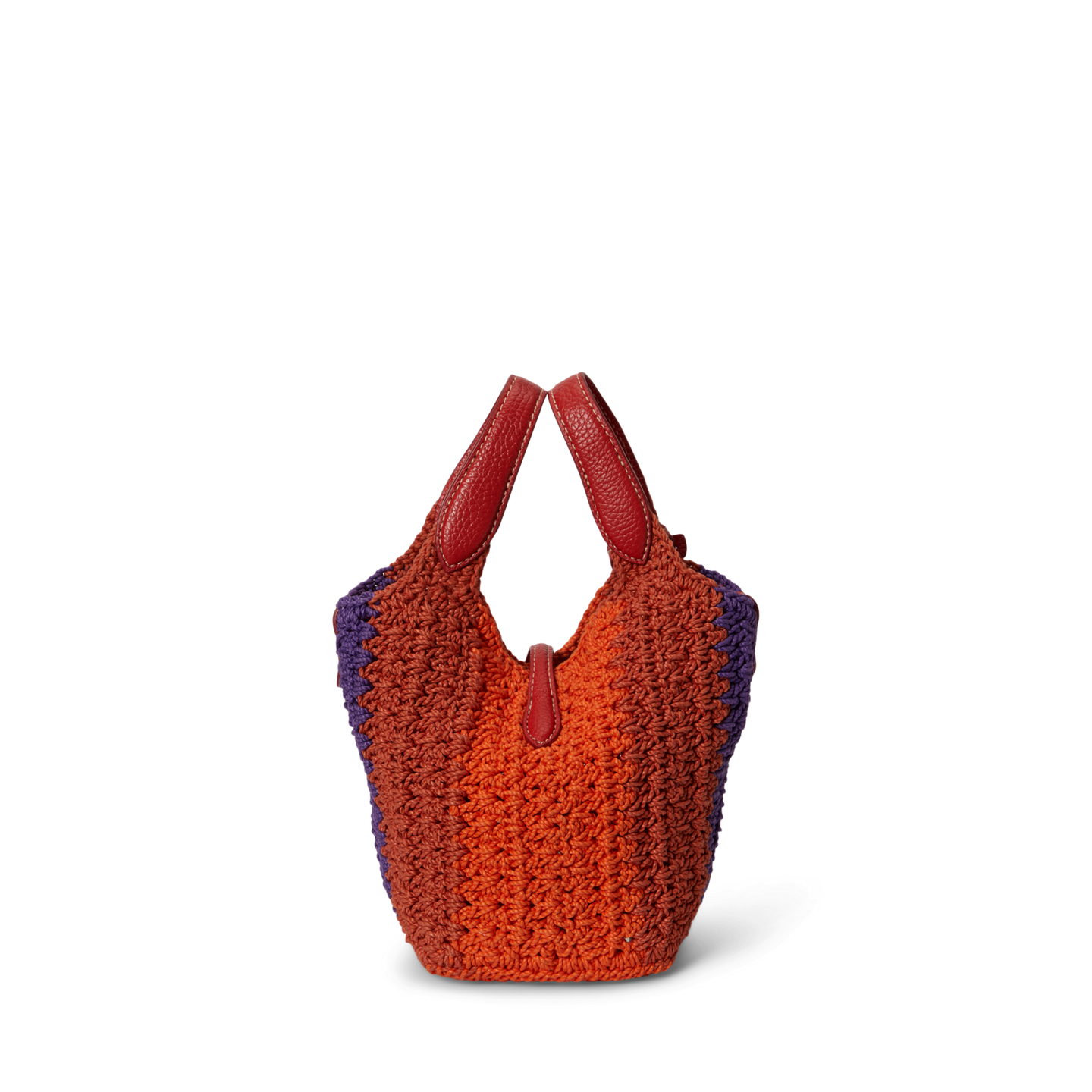 Женские сумки Ralph Lauren Polo Play Crochet Small Tote & Crossbody, цвет: Вишнёвый разноцветный — фото 2