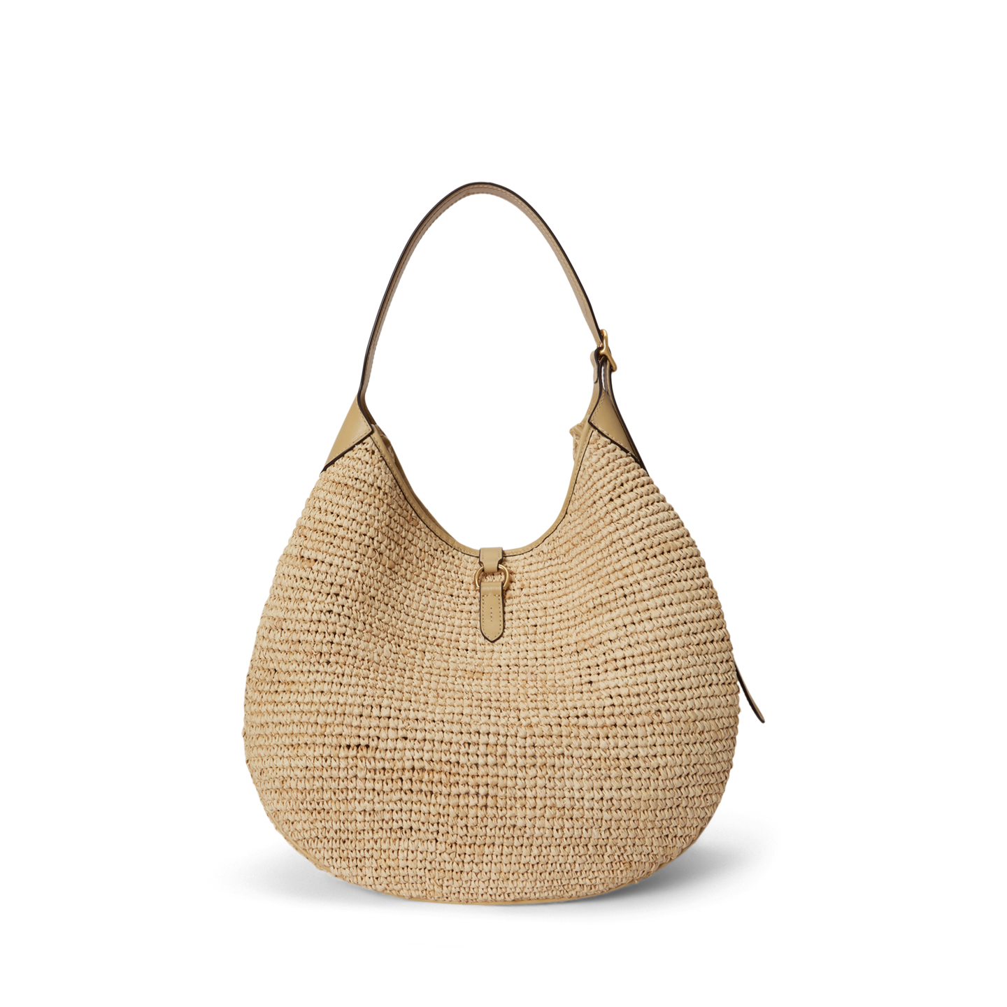 Женская сумка Ralph Lauren Polo ID Raffia Large Shoulder, цвет: Cashmere — фото 2