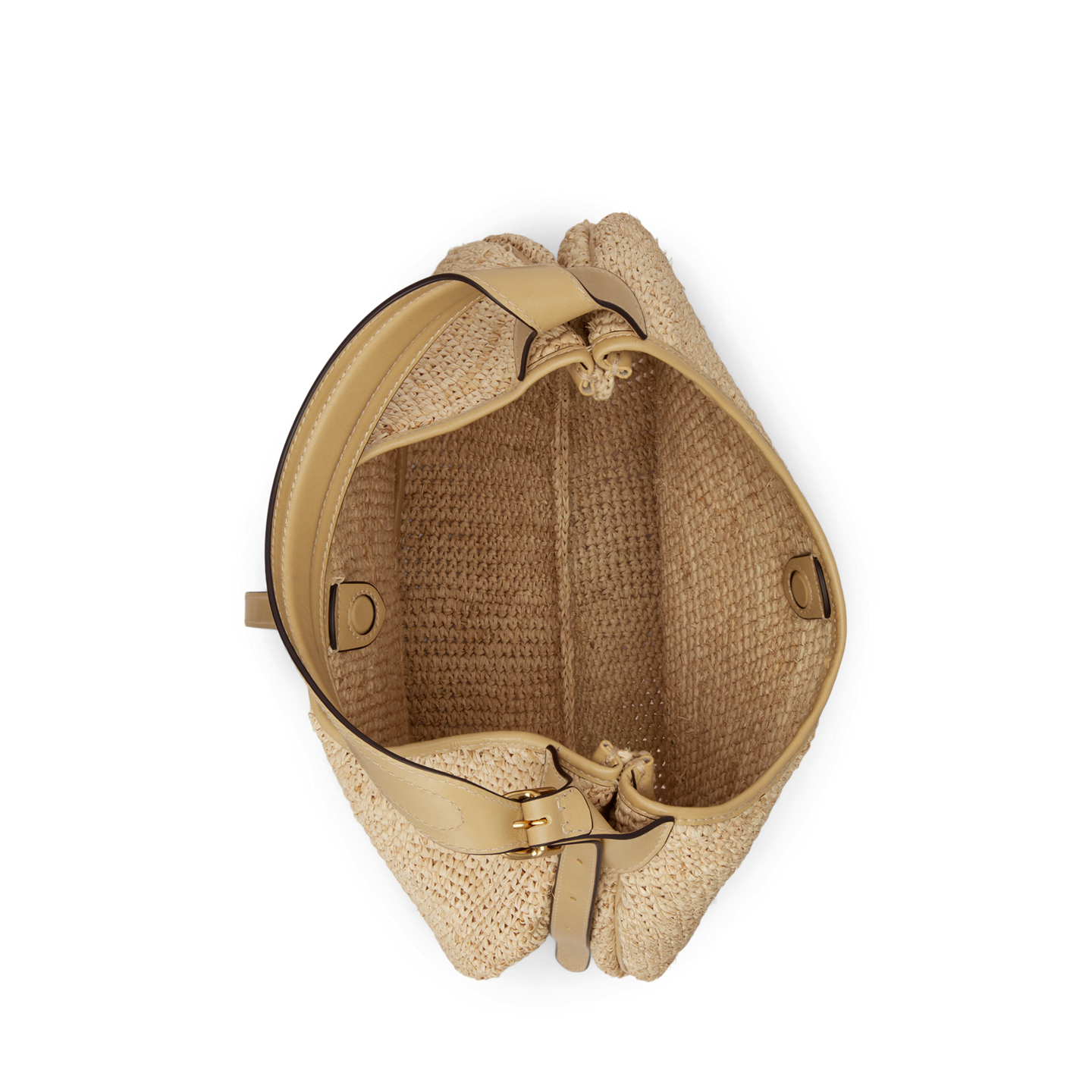 Женская сумка Ralph Lauren Polo ID Raffia Large Shoulder, цвет: Cashmere — фото 3