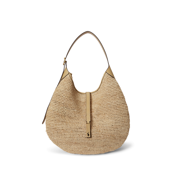 Polo ID ラフィア ラージ ショルダー バッグ | ラルフ ローレン公式