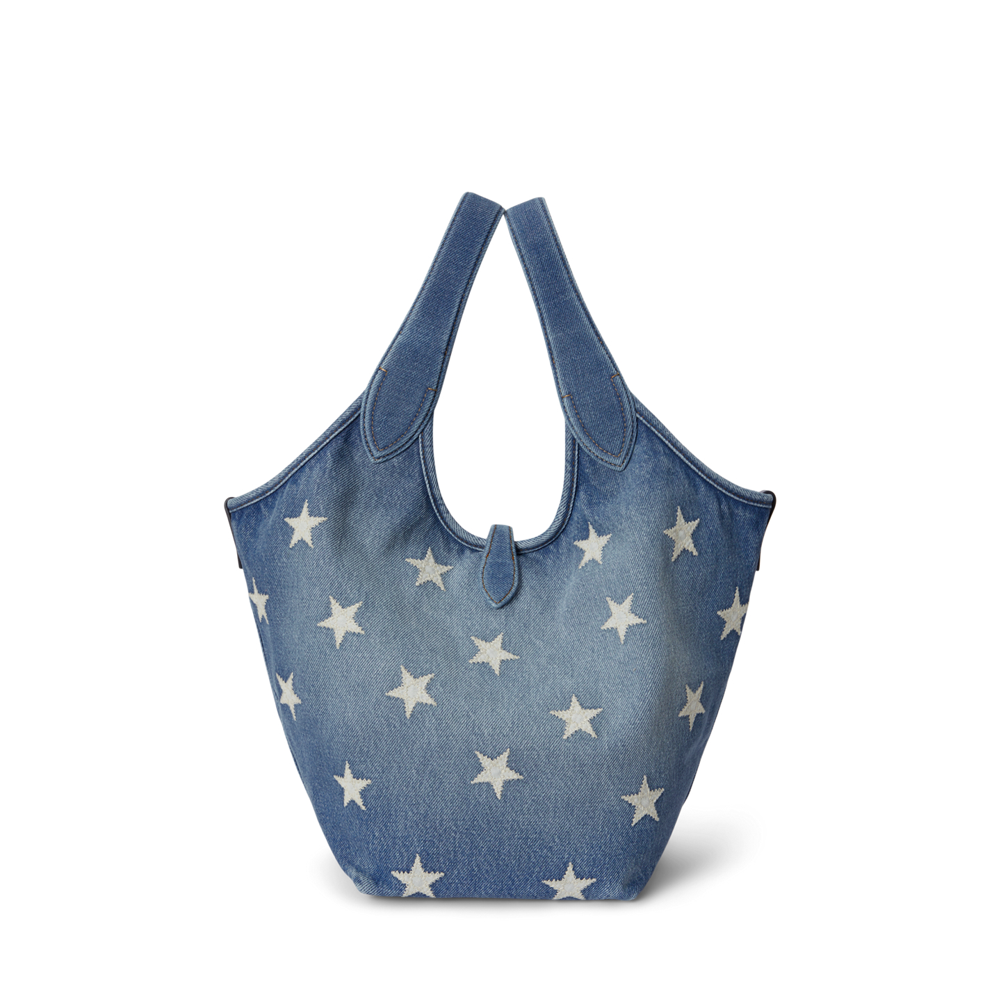 Женские сумки Ralph Lauren Polo Play Star Denim Tote, цвет: Варёный — фото 2