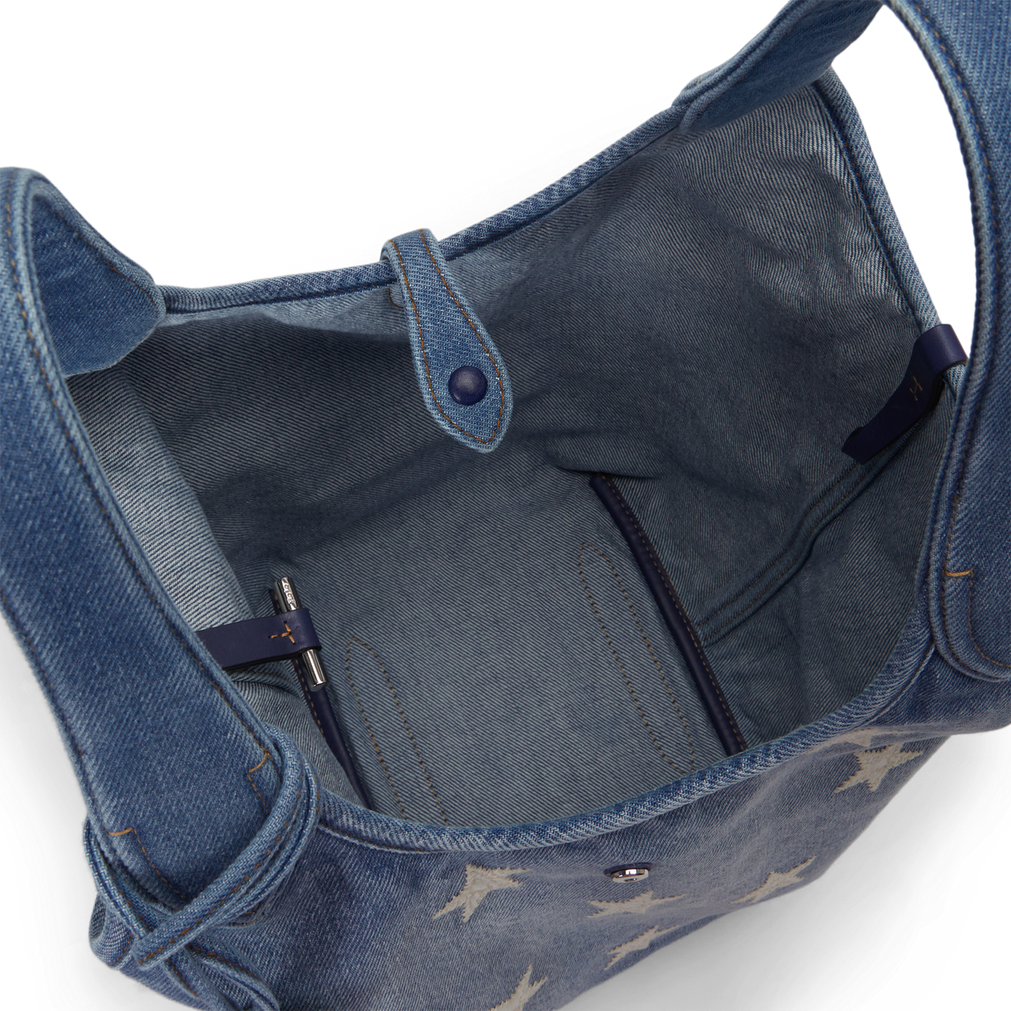 Женские сумки Ralph Lauren Polo Play Star Denim Tote, цвет: Варёный — фото 3