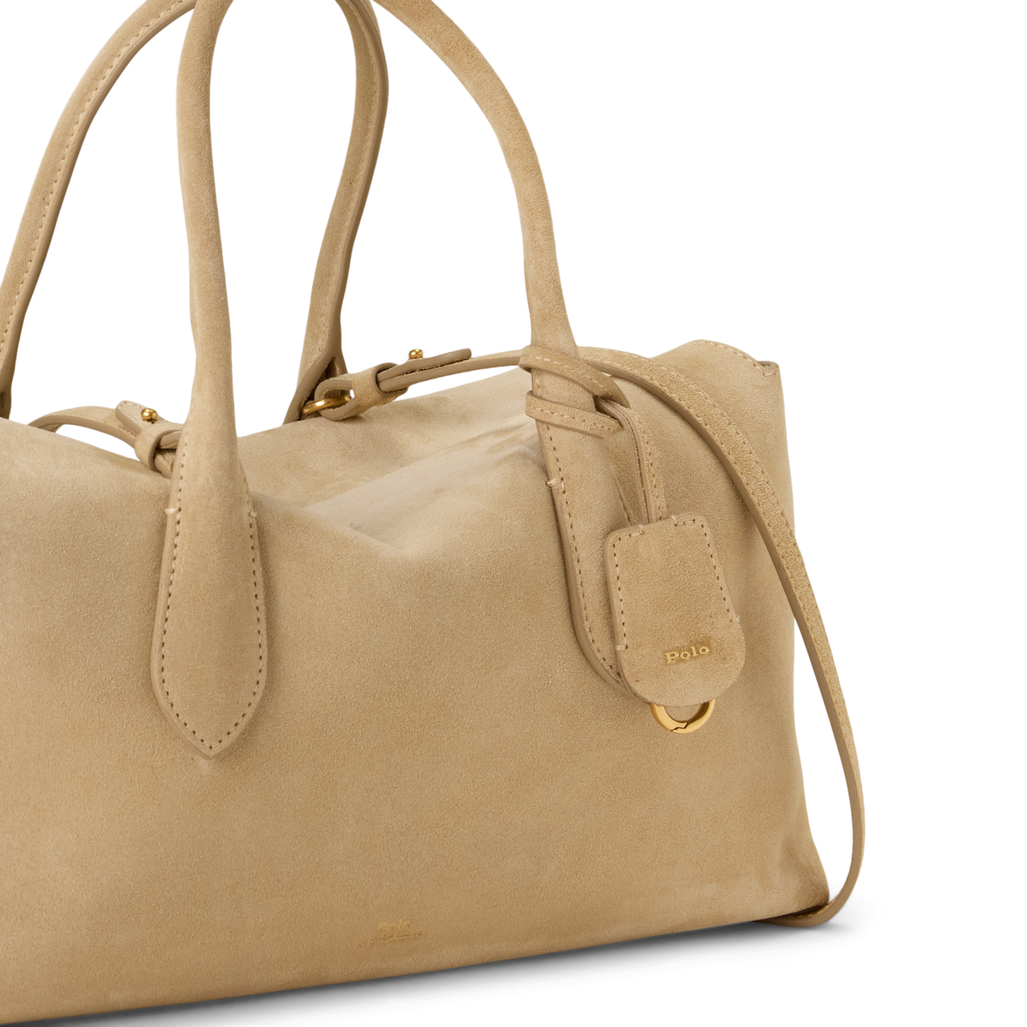 Женская сумка Ralph Lauren Bellport Suede Satchel, цвет: Кешью — фото 3