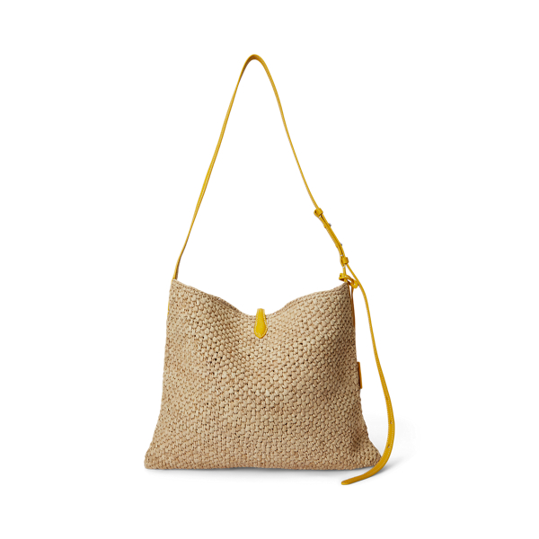 Polo Play Raffia Messenger Bag