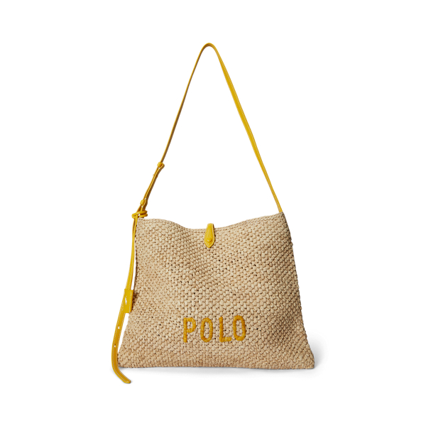 Polo Play Raffia Messenger Bag