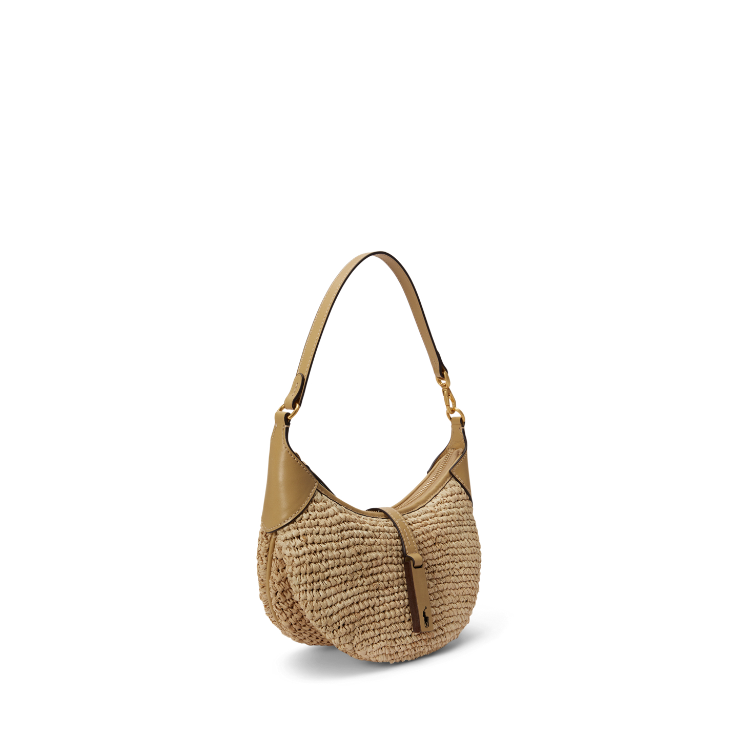 Женская сумка Ralph Lauren Polo ID Raffia Mini Shoulder, цвет: Натуральный — фото 1