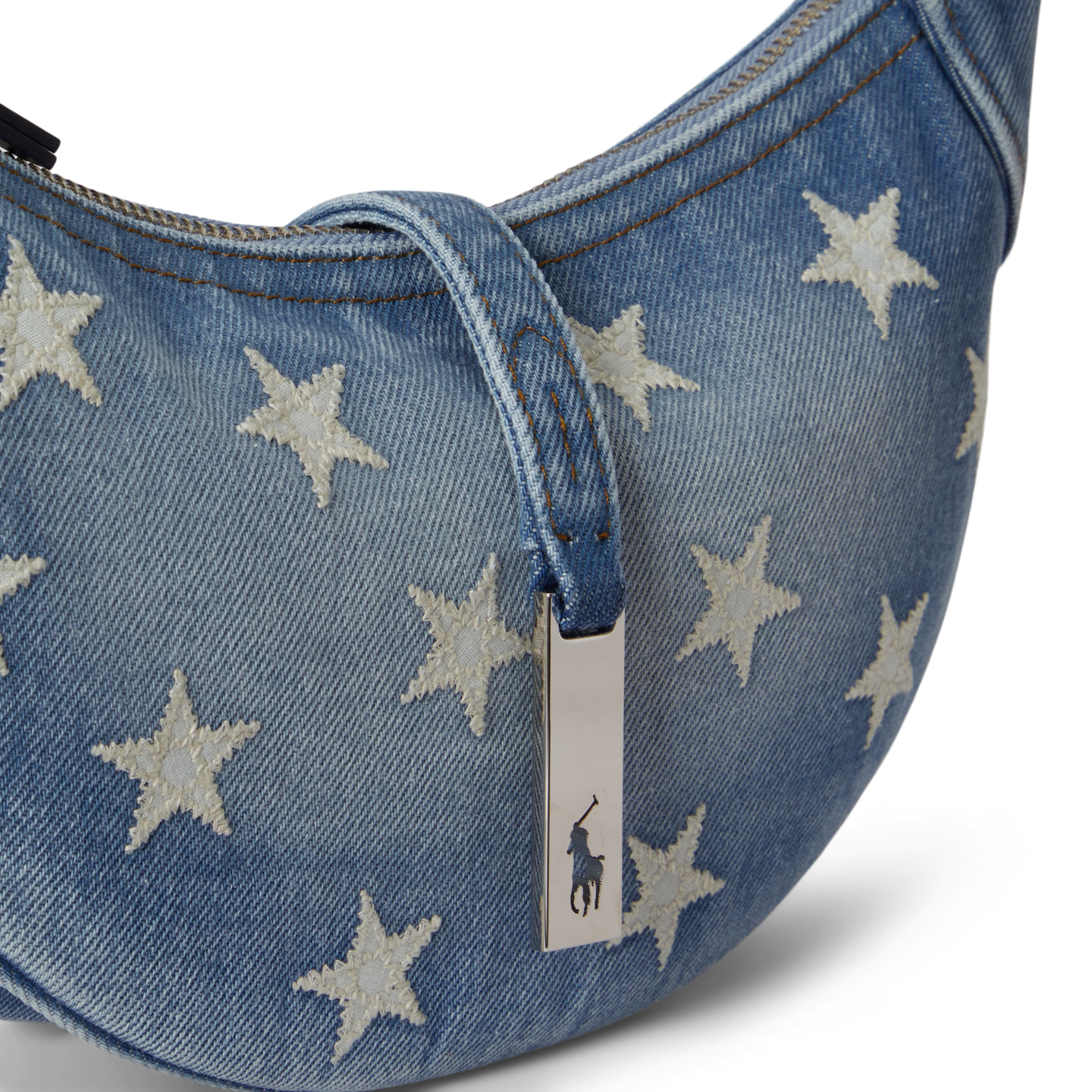 Женская сумка Ralph Lauren Polo ID Star Denim Mini Shoulder, цвет: Варёный — фото 3