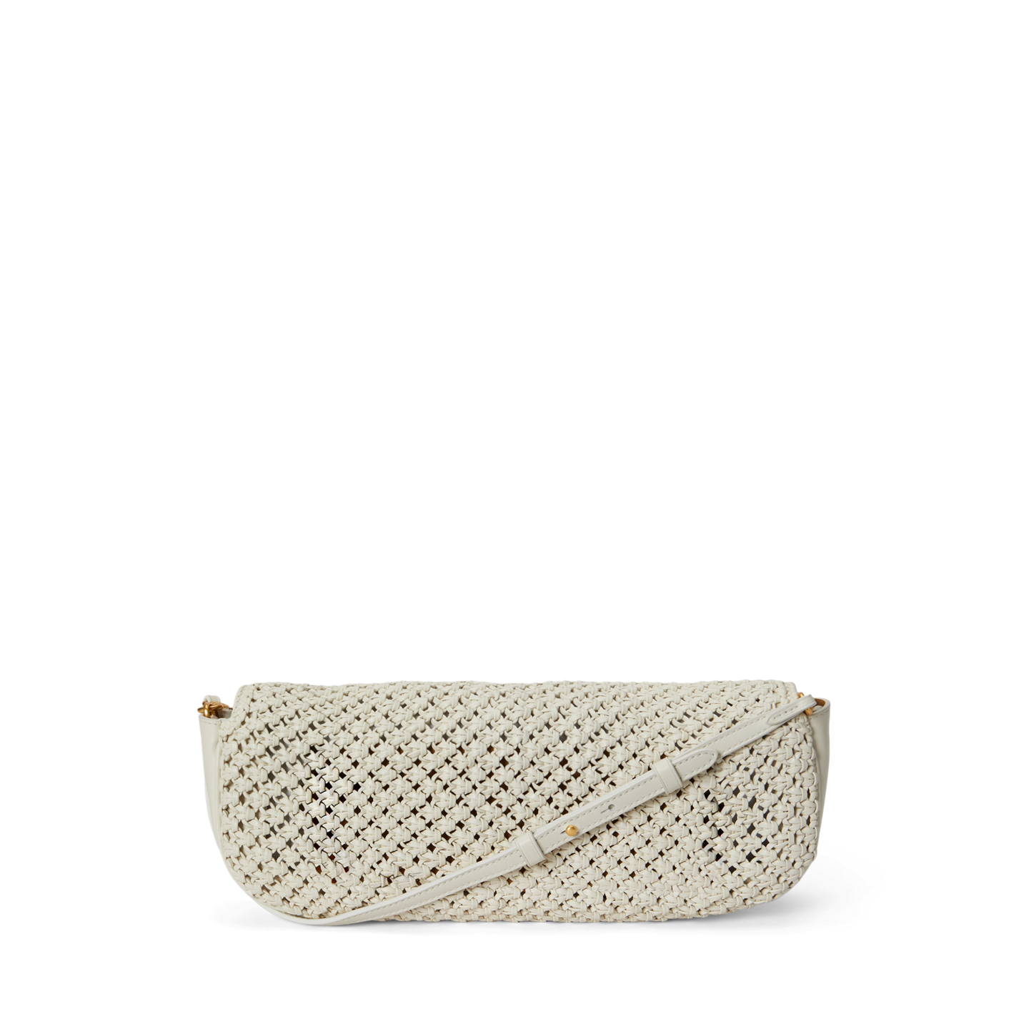 Женский клатч Ralph Lauren Bellport Woven Leather Long-Flap Clutch, цвет: Frosting — фото 2