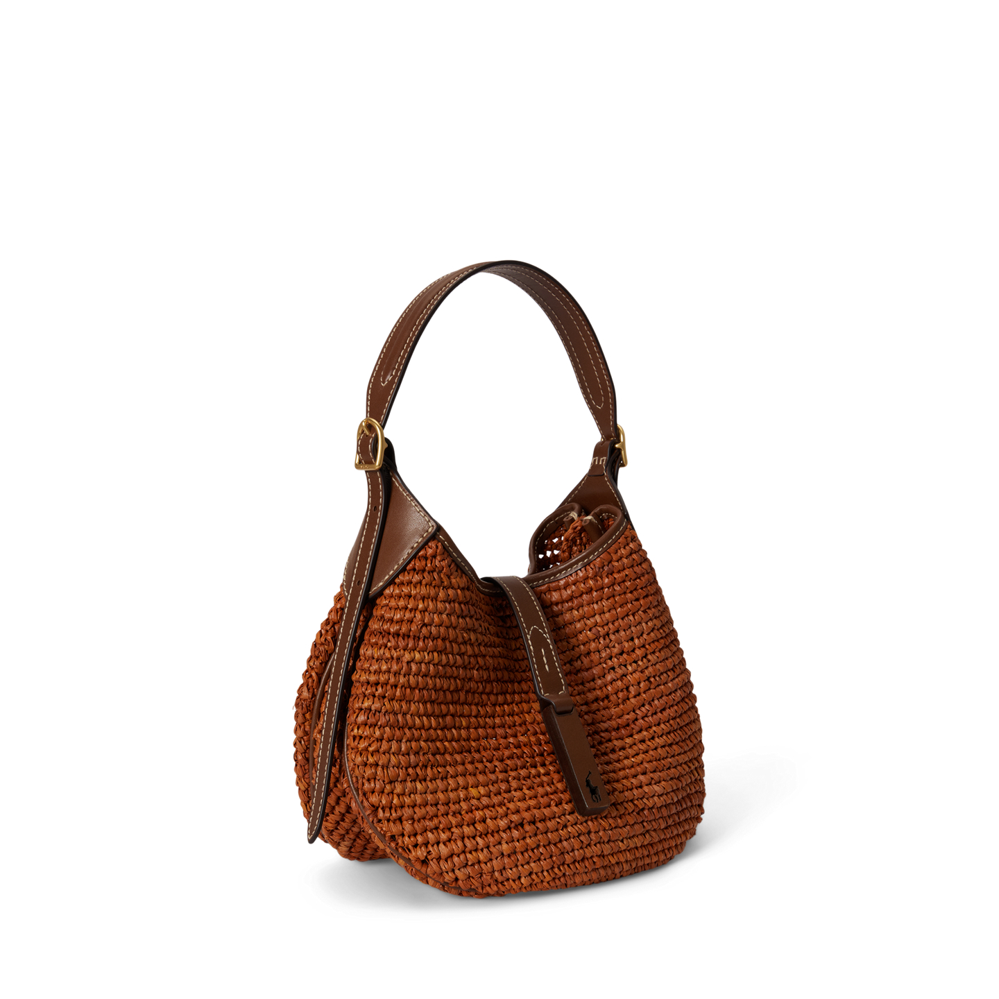 Женская сумка Ralph Lauren Polo ID Raffia Small Shoulder, цвет: Sequoia/Cuoio — фото 1
