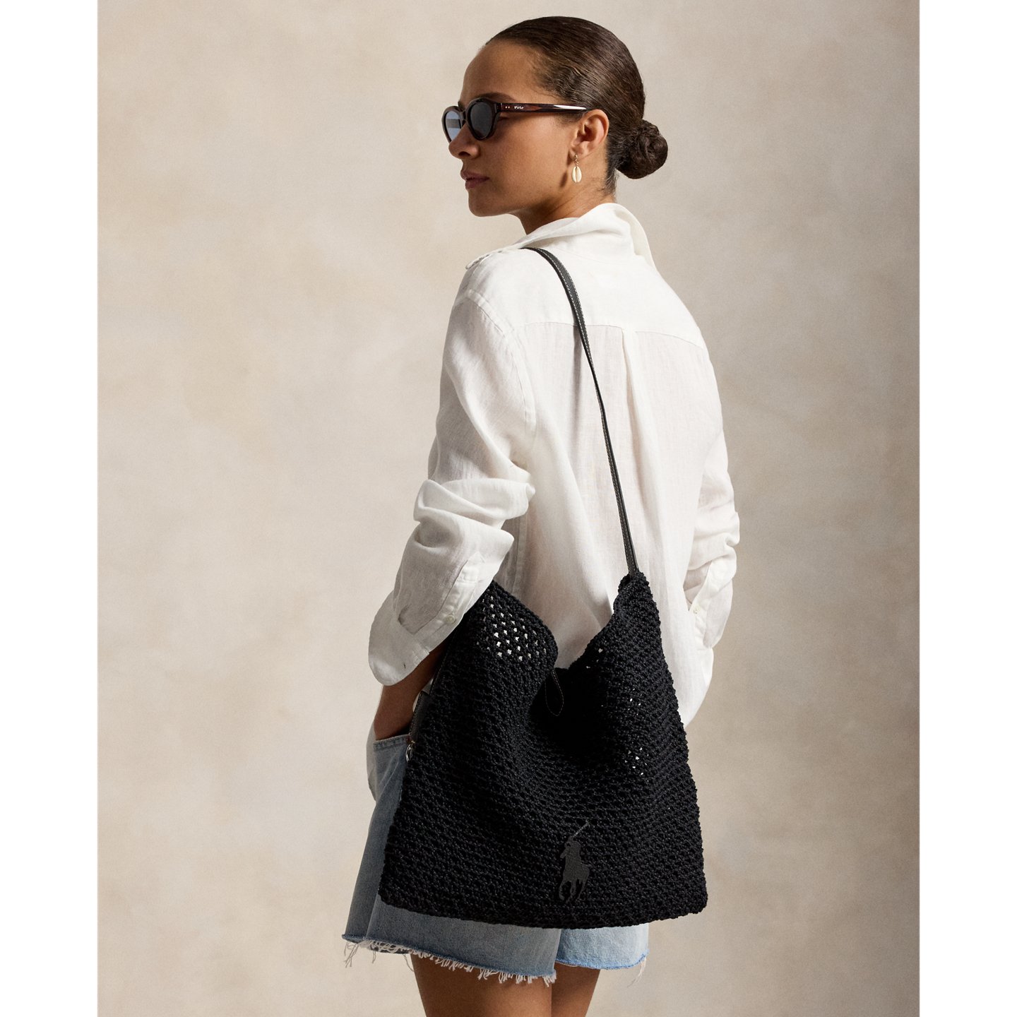 Женская сумка Ralph Lauren Polo Play Cord Messenger, цвет: Чёрный — фото 5