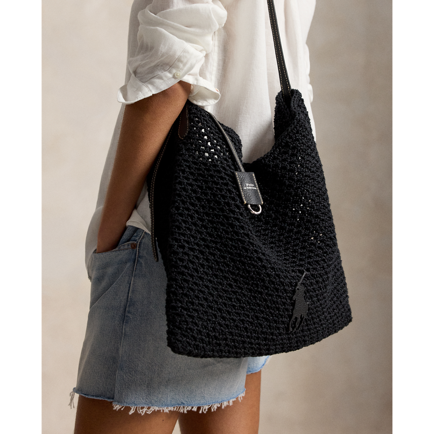 Женская сумка Ralph Lauren Polo Play Cord Messenger, цвет: Чёрный — фото 6