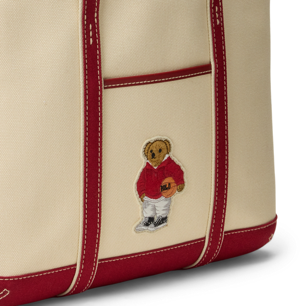 Polo Bear Canvas Small Shopper Tote