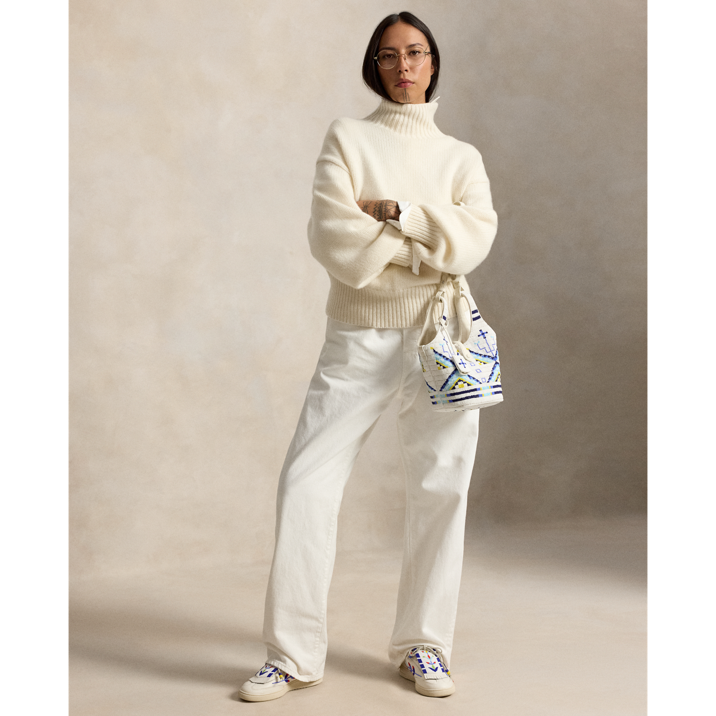 Женские сумки Ralph Lauren PRL x TÓPA Wícozani Polo Play Crossbody, цвет: Молочный белый / Разноцветный — фото 7