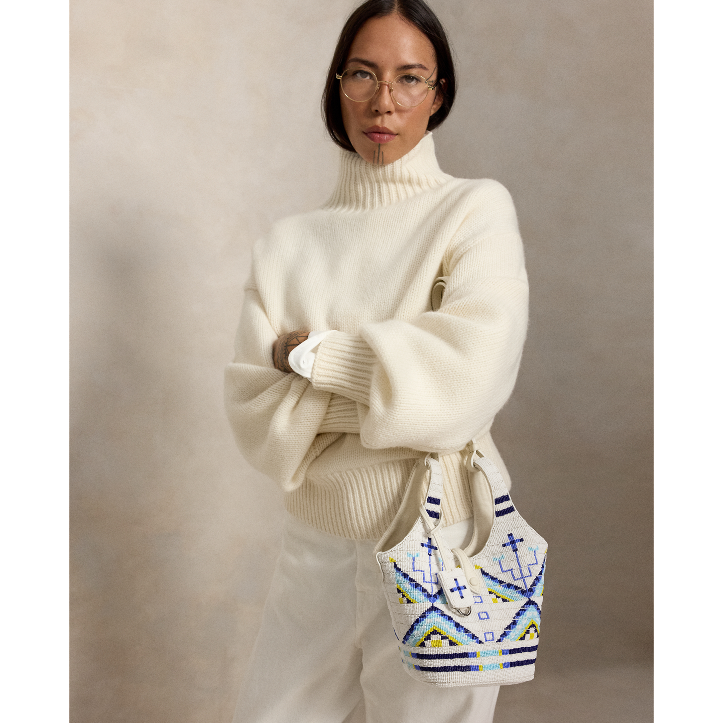 Женские сумки Ralph Lauren PRL x TÓPA Wícozani Polo Play Crossbody, цвет: Молочный белый / Разноцветный — фото 6