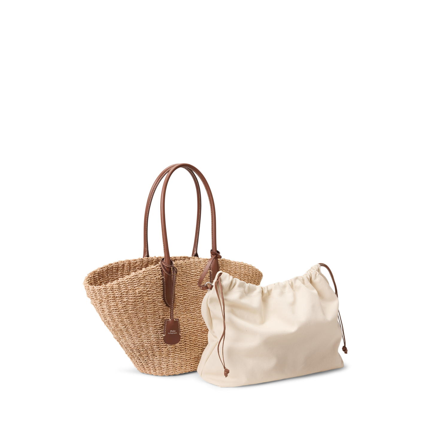 Женская сумка Ralph Lauren Bellport Raffia Basket Tote, цвет: Натуральный — фото 6