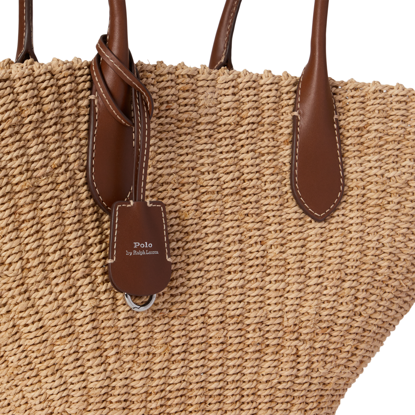 Женская сумка Ralph Lauren Bellport Raffia Basket Tote, цвет: Натуральный — фото 3