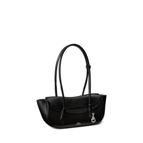 Женская сумка Ralph Lauren Polo Blaze Leather Small Shoulder, цвет: Чёрный