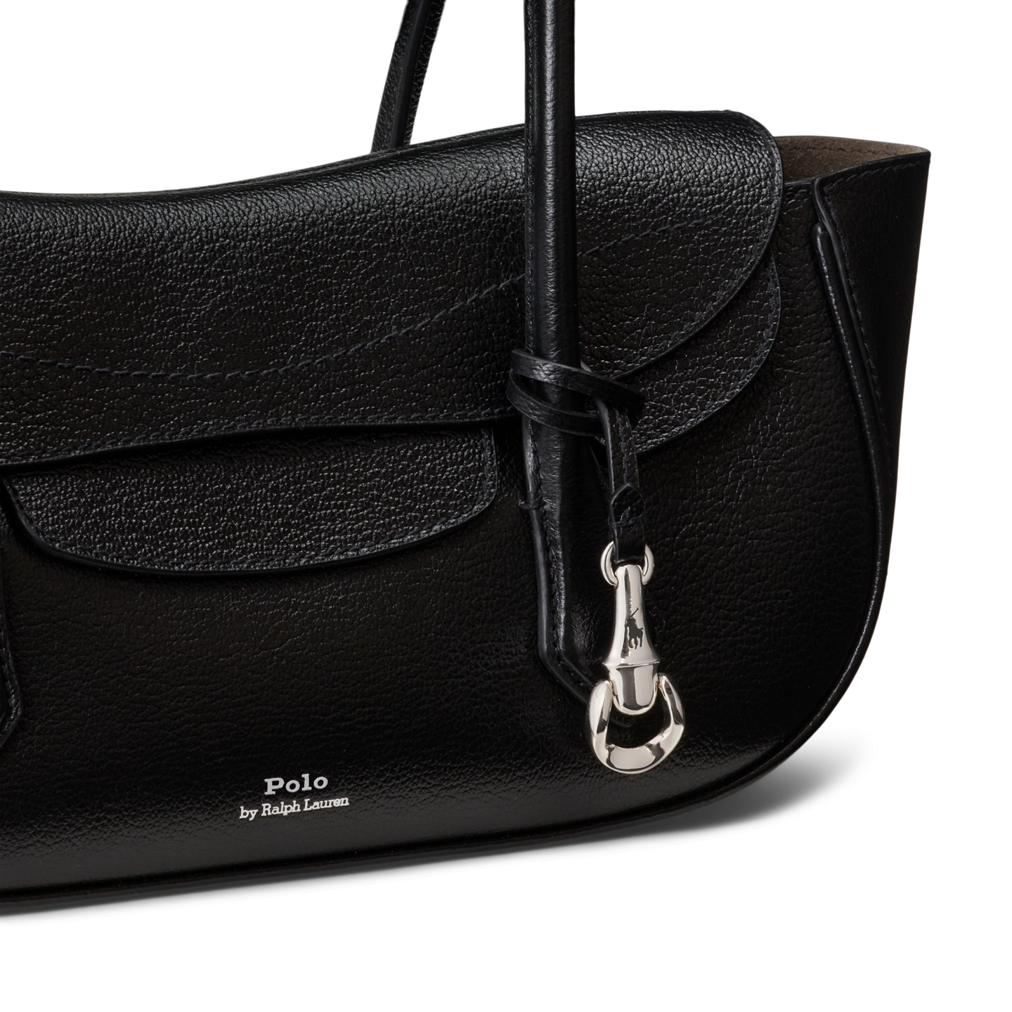 Женская сумка Ralph Lauren Polo Blaze Leather Small Shoulder, цвет: Чёрный — фото 4