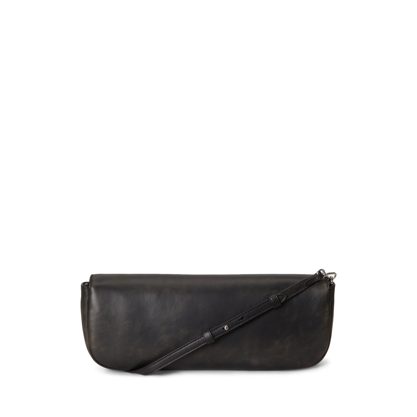 Женский клатч Ralph Lauren Bellport Leather Long-Flap Clutch, цвет: Серо-бежевый / Чёрный — фото 2