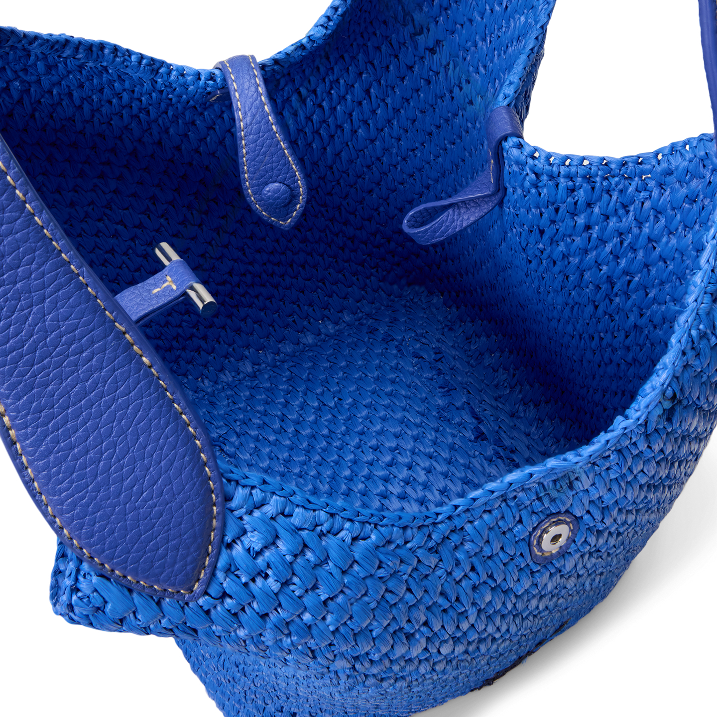 Женские сумки Ralph Lauren Polo Play Big Pony Faux-Raffia Tote, цвет: Jellyfish — фото 3