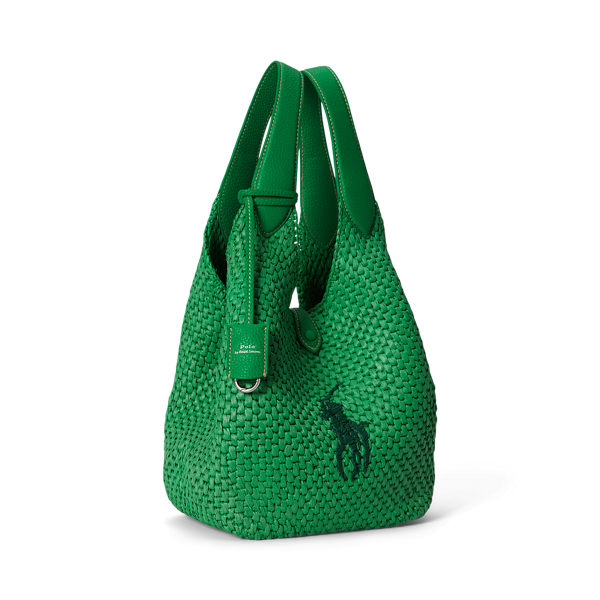 Parrot Polo Play Big Pony Faux Raffia Tote Bag Polo Ralph Lauren 2