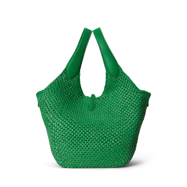 Parrot Polo Play Big Pony Faux Raffia Tote Bag Polo Ralph Lauren 3
