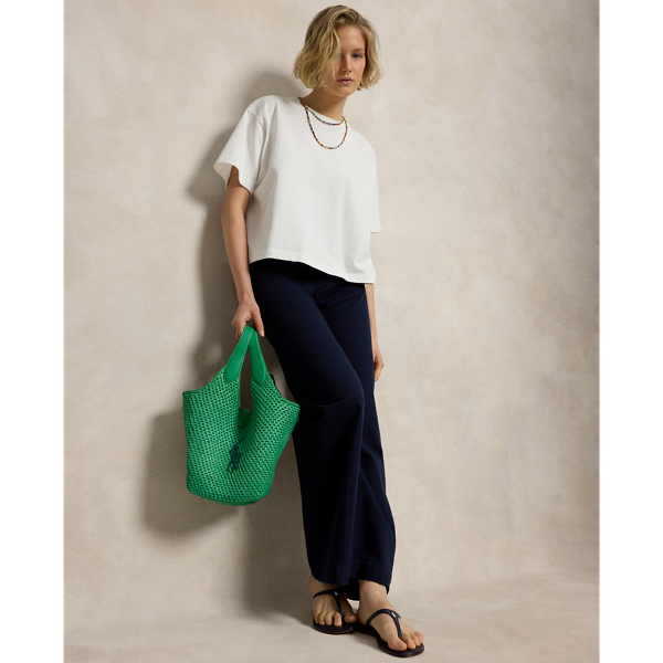 Parrot Polo Play Big Pony Faux Raffia Tote Bag Polo Ralph Lauren 6