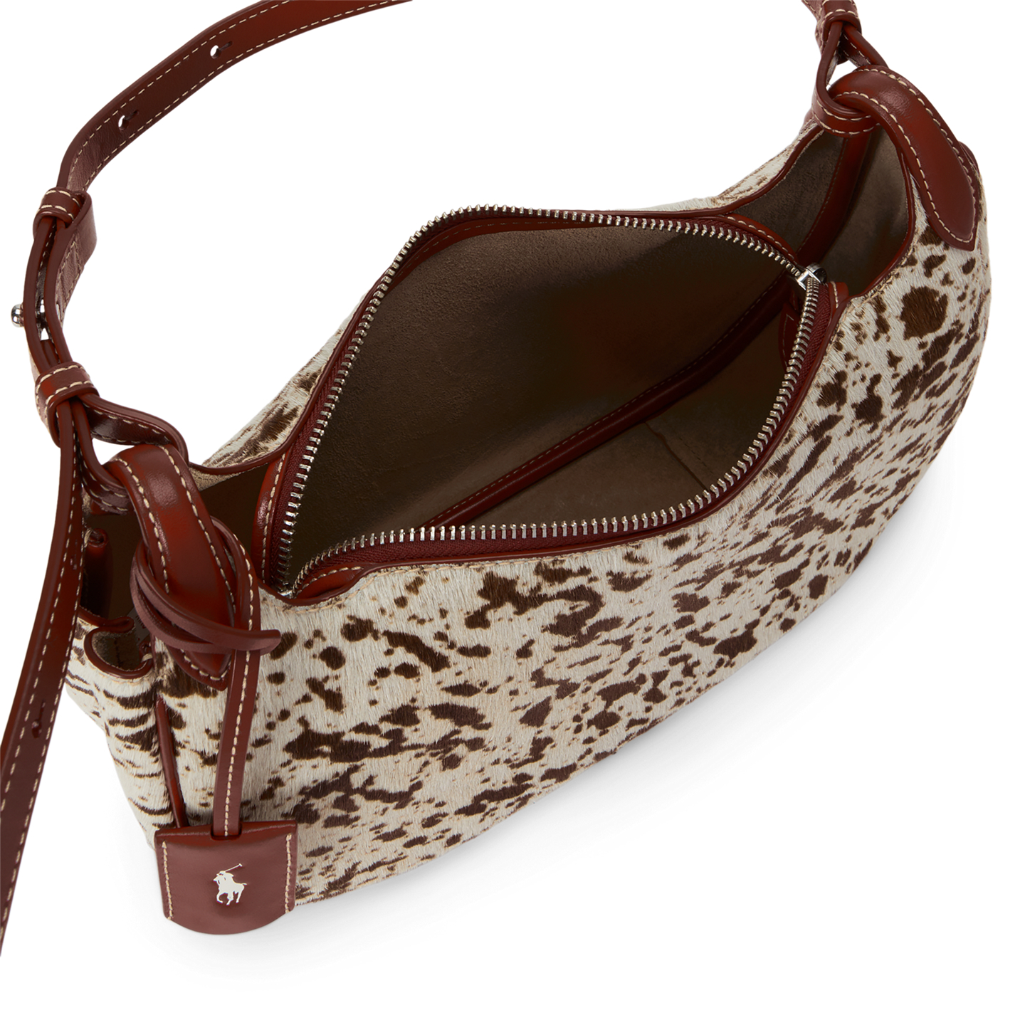 Женская сумка Ralph Lauren Polo Play Haircalf Shoulder, цвет: Коричневый разноцветный — фото 2