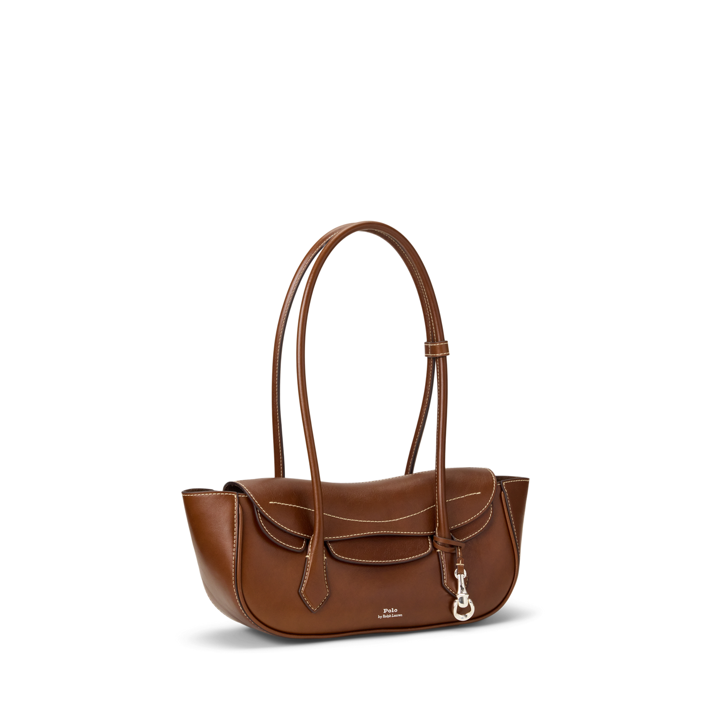 Женская сумка Ralph Lauren Polo Blaze Leather Small Shoulder, цвет: Каштановый — фото 1