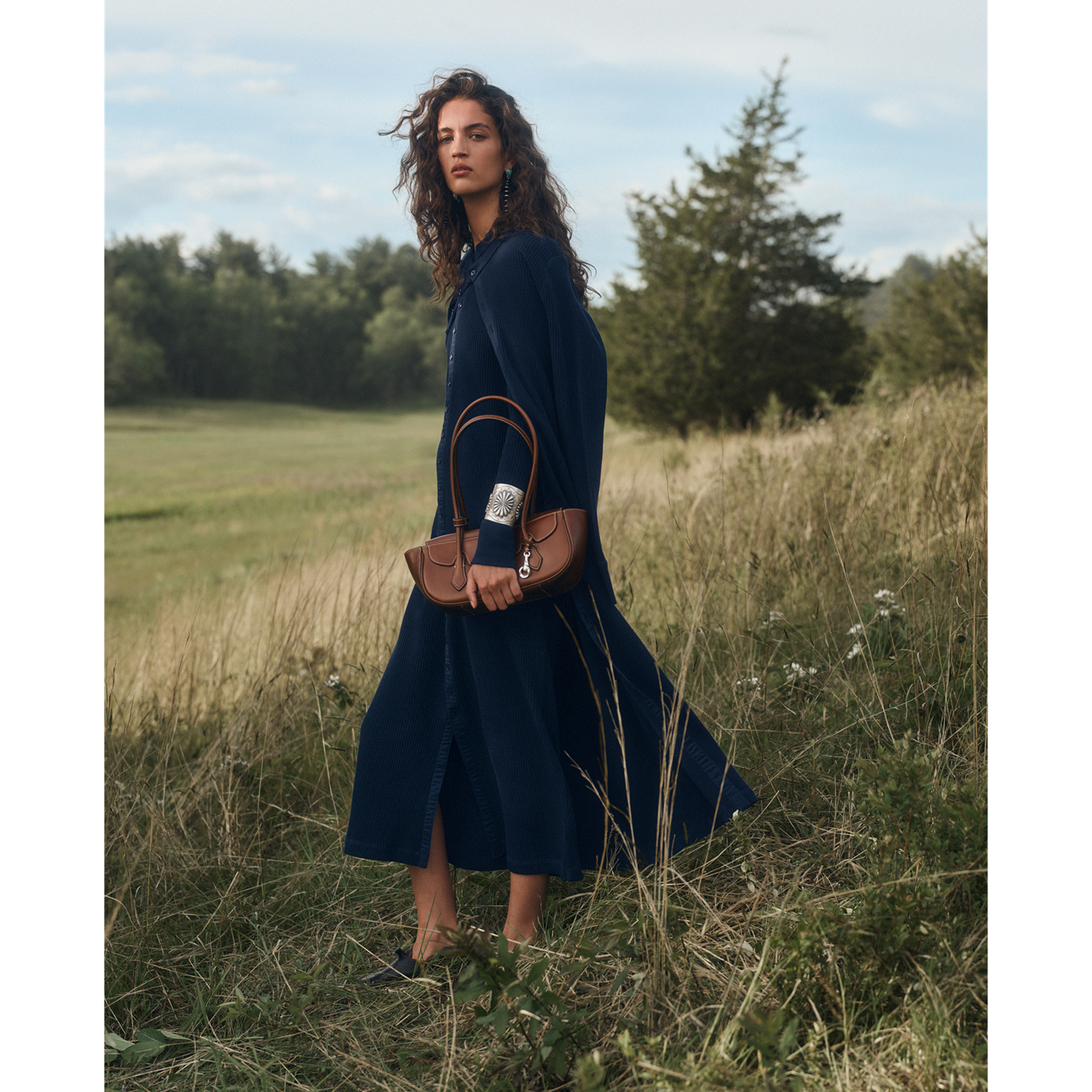 Женская сумка Ralph Lauren Polo Blaze Leather Small Shoulder, цвет: Каштановый — фото 5