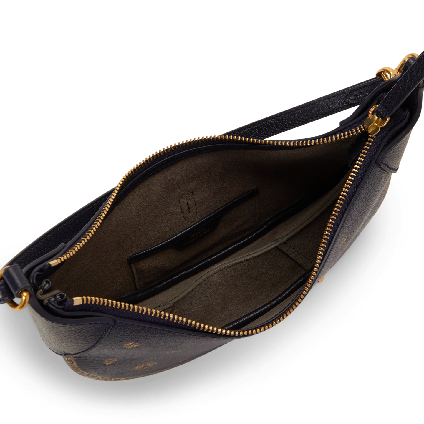 Женская сумка Ralph Lauren Polo ID Leather Mini Shoulder, цвет: Полуночный тёмно-синий — фото 2