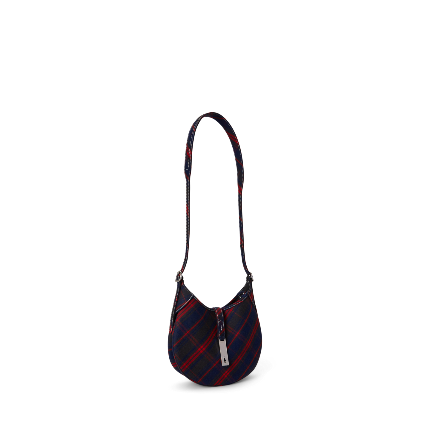 Женская сумка Ralph Lauren Polo ID Plaid Twill Small Shoulder, цвет: Разноцветный клетчатый — фото 6