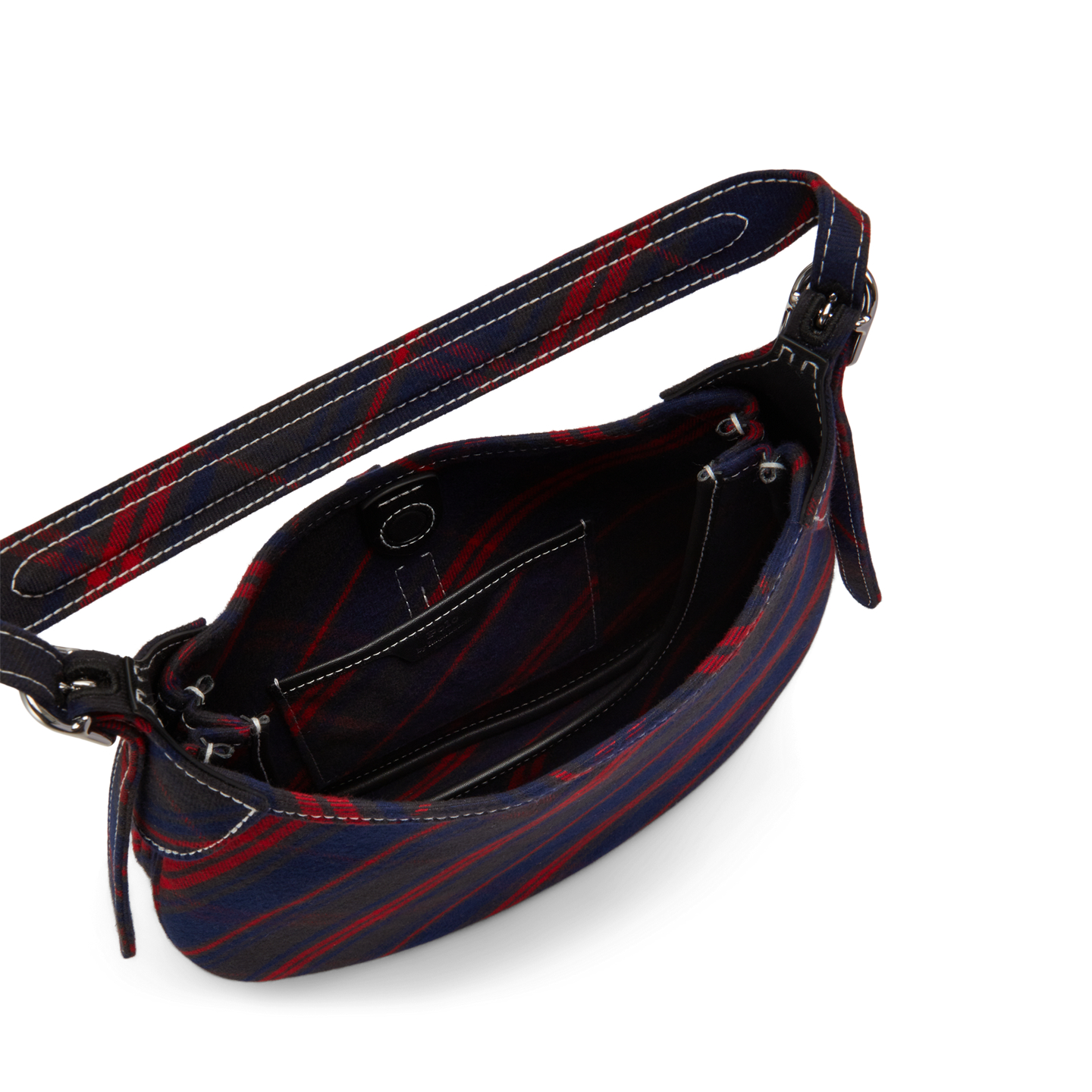 Женская сумка Ralph Lauren Polo ID Plaid Twill Small Shoulder, цвет: Разноцветный клетчатый — фото 2