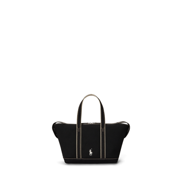Small Canvas Polo Bear Shopper Tote