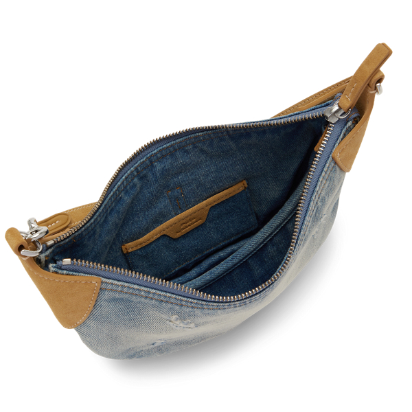 Polo ID Mini Denim-Suede Shoulder Bag