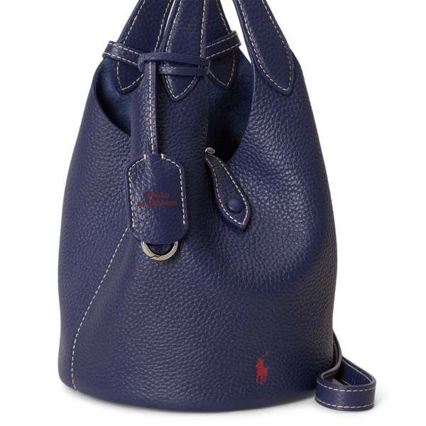 Polo Ralph Lauren 墨藍色 Polo Play 皮革小型托特包與斜背包 5