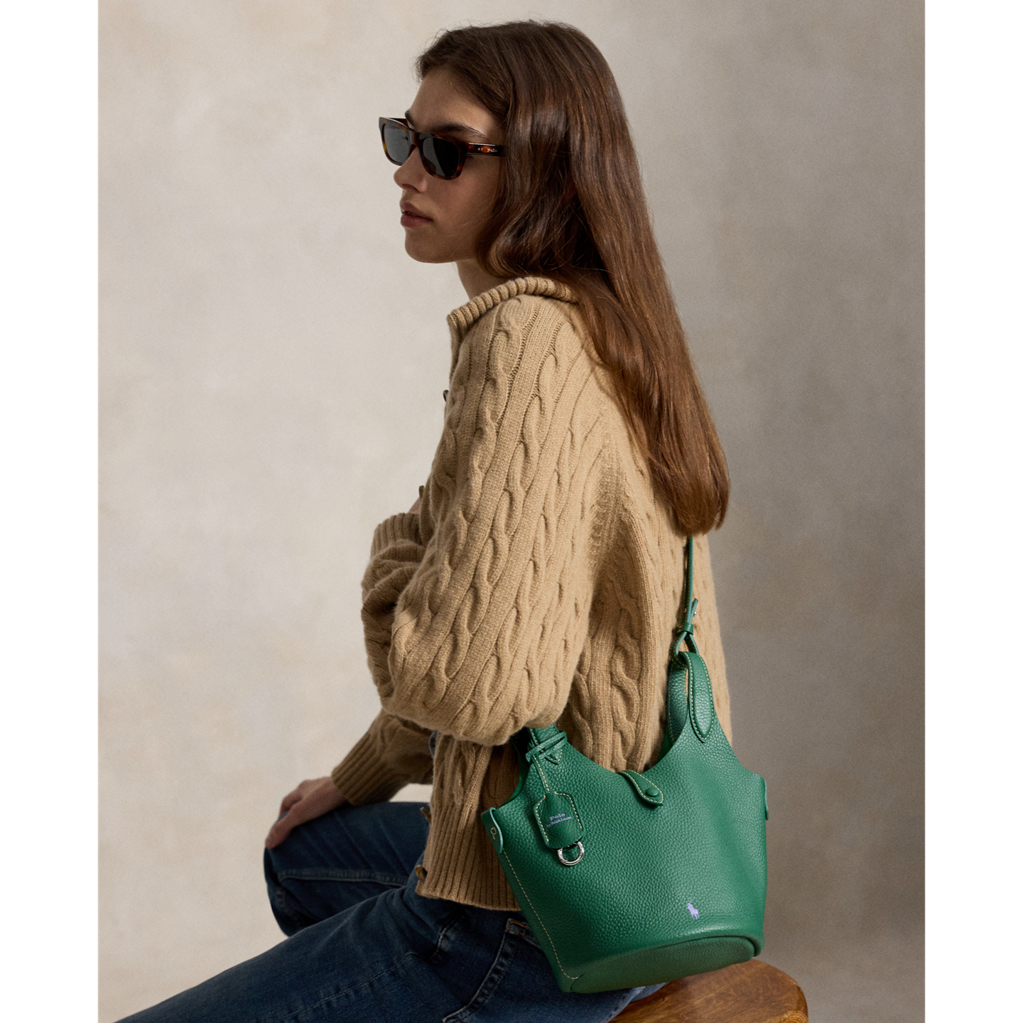 Женские сумки Ralph Lauren Polo Play Leather Small Tote & Crossbody, цвет: Juniper — фото 4