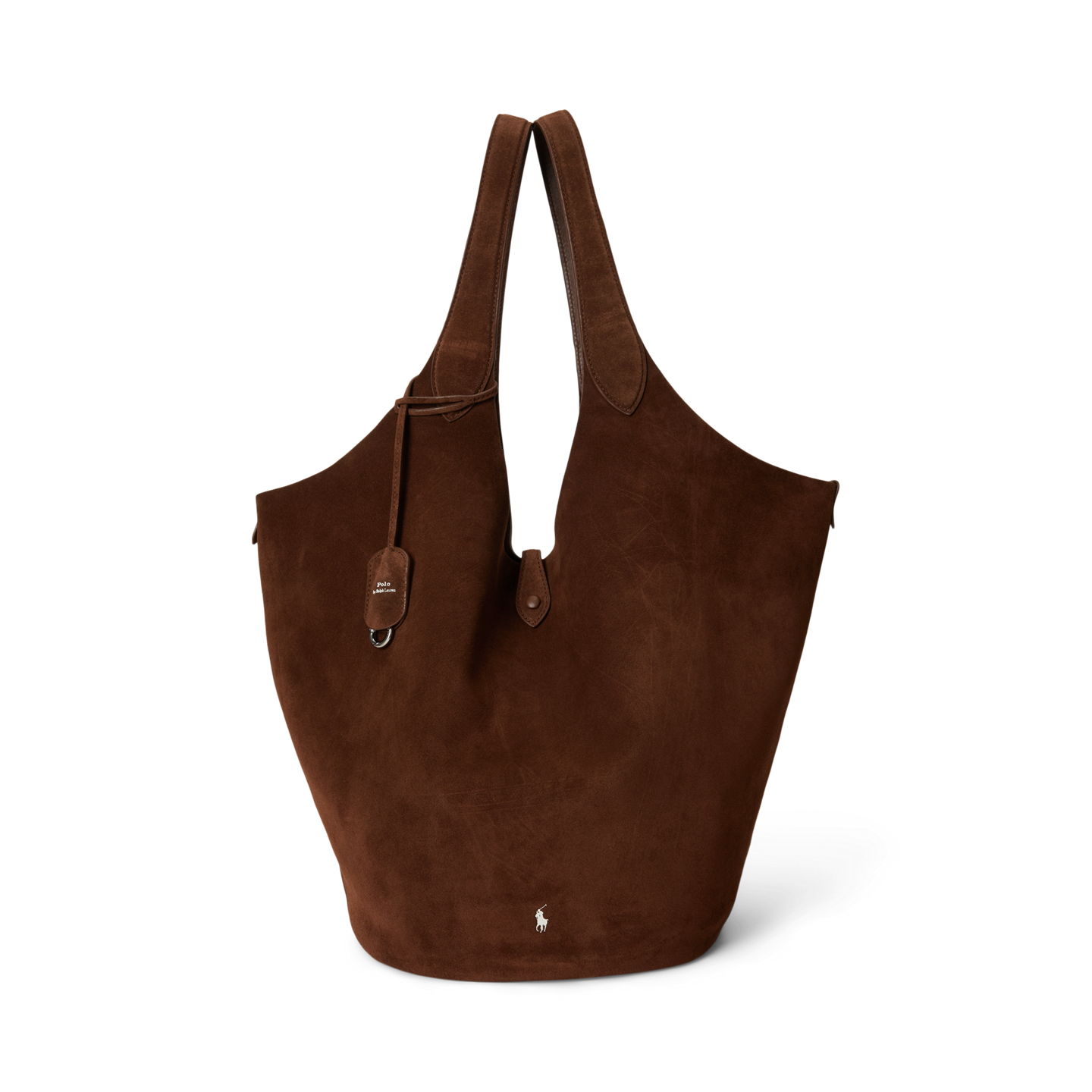 Женские сумки Ralph Lauren Polo Play Suede Large Tote, цвет: Cafe — фото 6