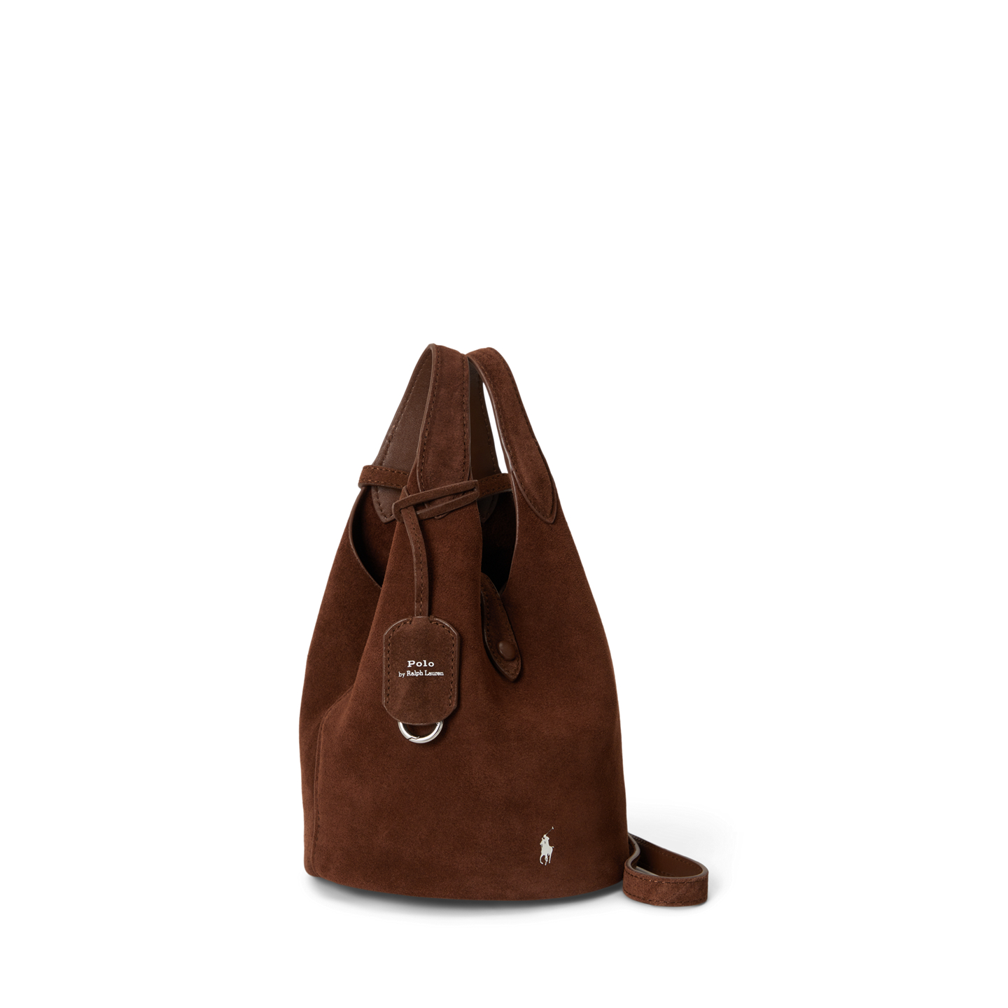 Женские сумки Ralph Lauren Polo Play Suede Small Tote & Crossbody, цвет: Cafe — фото 1