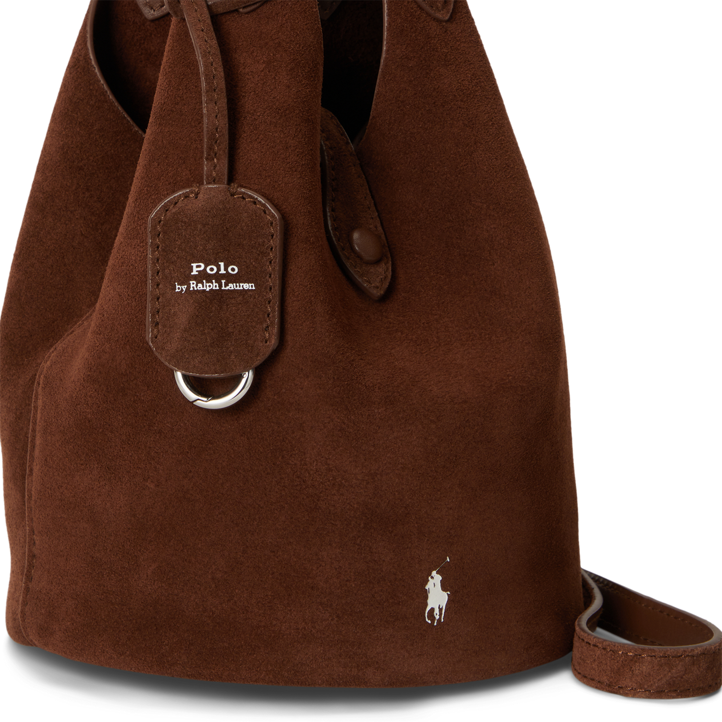 Женские сумки Ralph Lauren Polo Play Suede Small Tote & Crossbody, цвет: Cafe — фото 4