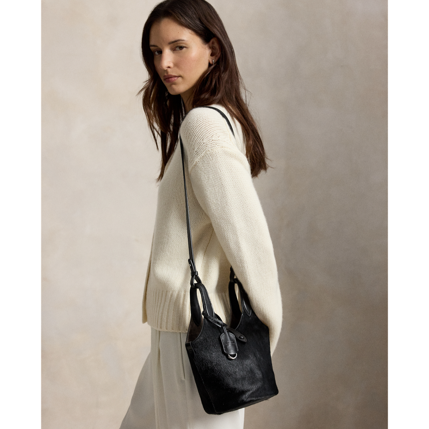 Женские сумки Ralph Lauren Polo Play Haircalf Tote & Crossbody, цвет: Чёрный — фото 4
