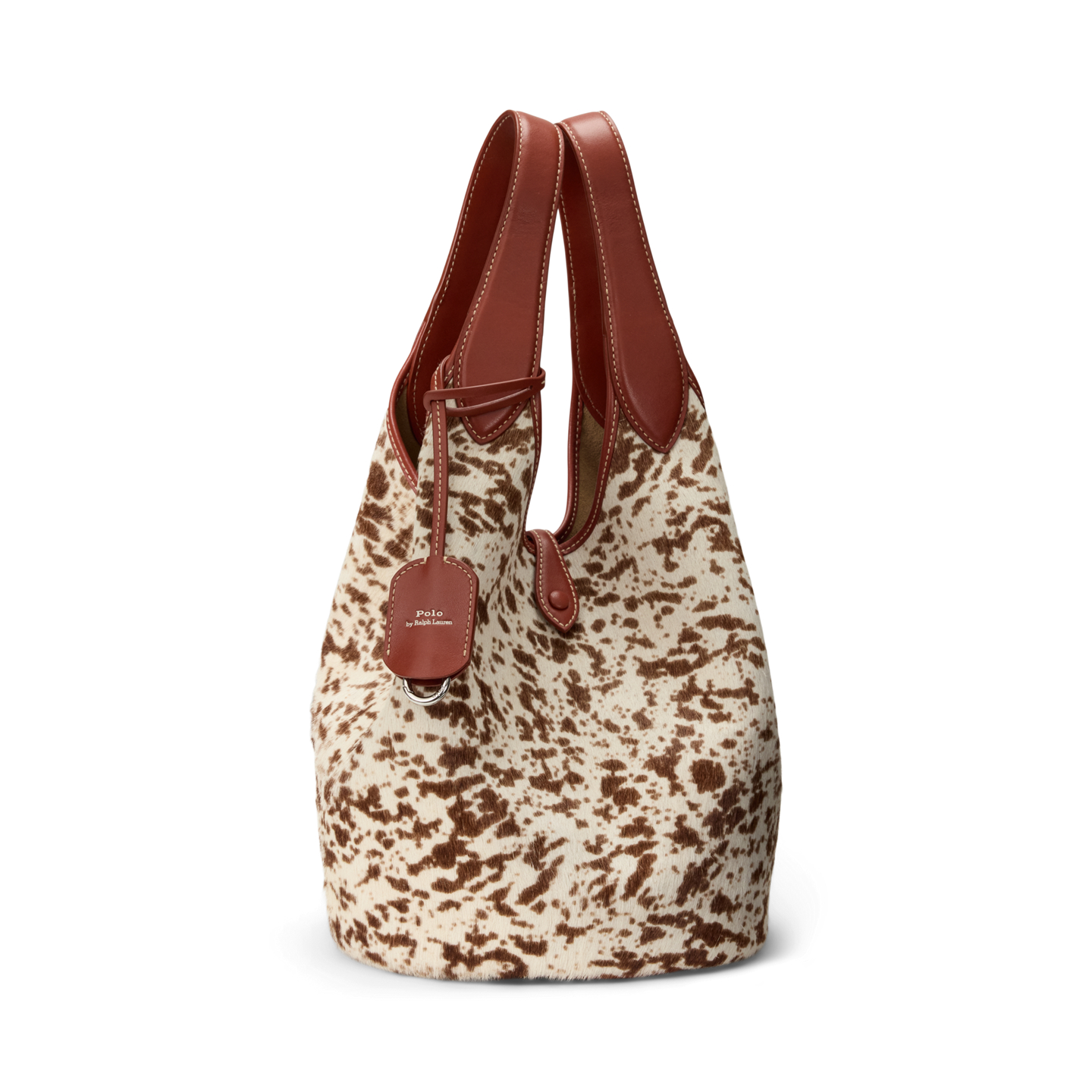 Женские сумки Ralph Lauren Polo Play Haircalf Tote, цвет: Коричневый разноцветный — фото 1