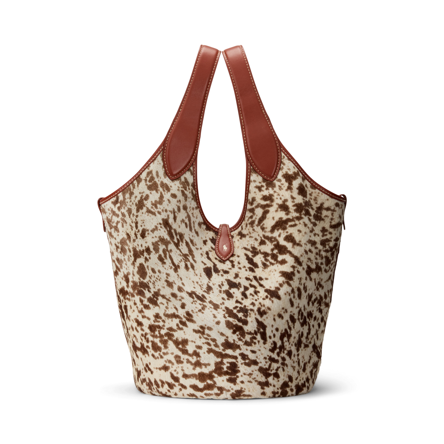 Женские сумки Ralph Lauren Polo Play Haircalf Tote, цвет: Коричневый разноцветный — фото 2
