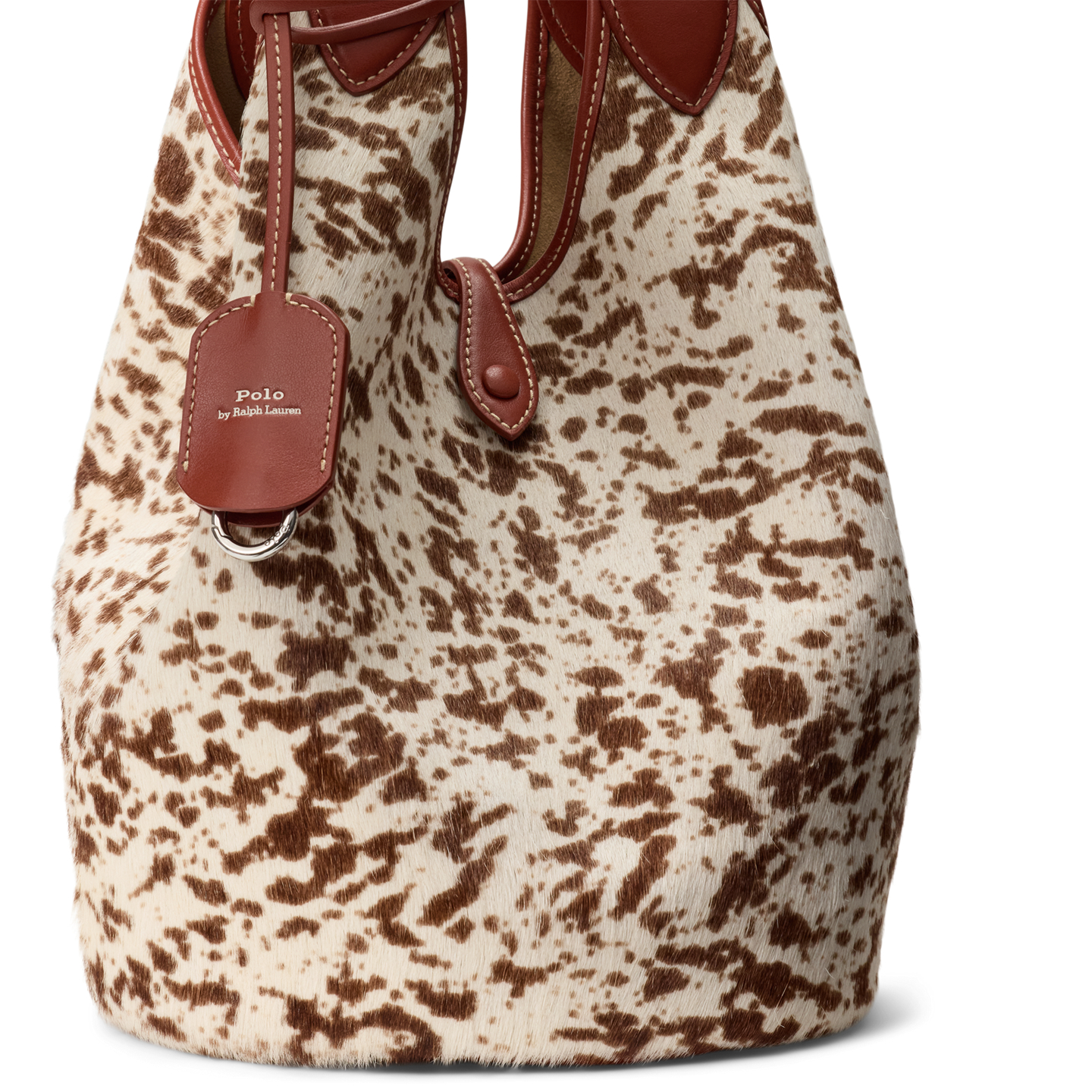 Женские сумки Ralph Lauren Polo Play Haircalf Tote, цвет: Коричневый разноцветный — фото 4