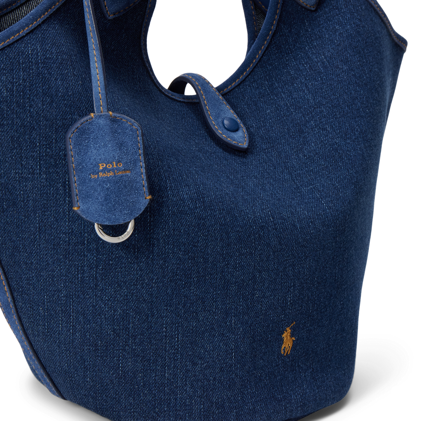 Женские сумки Ralph Lauren Polo Play Denim Tote, цвет: Варёный — фото 4