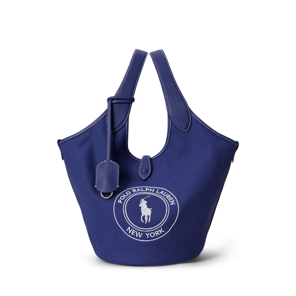 Segeltuch-Tragetasche Polo&nbsp;Play mit Logo Polo Ralph Lauren in Indigohimmel 1