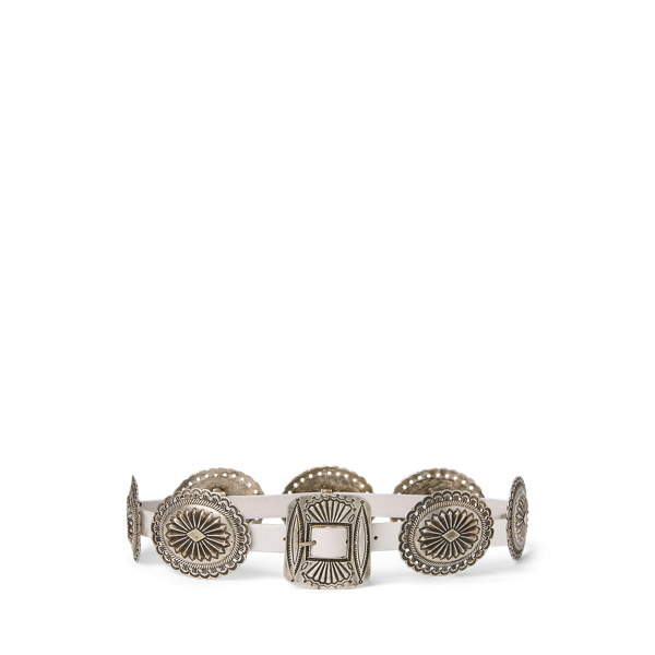 Metal Accent Leather Belt for Women Ralph Lauren UK