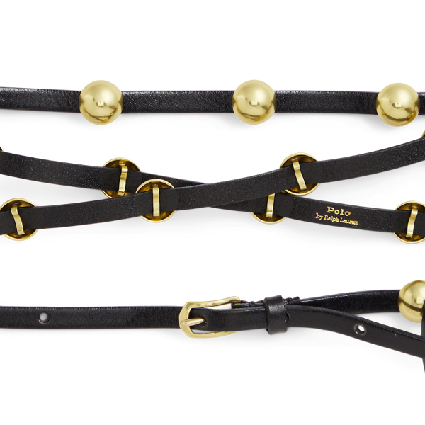 LAUREN RALPH LAUREN/スタデッド レザー ダブルラップ ベルト セール】スタデッド レザー ダブルラップ ベルト（ベルト