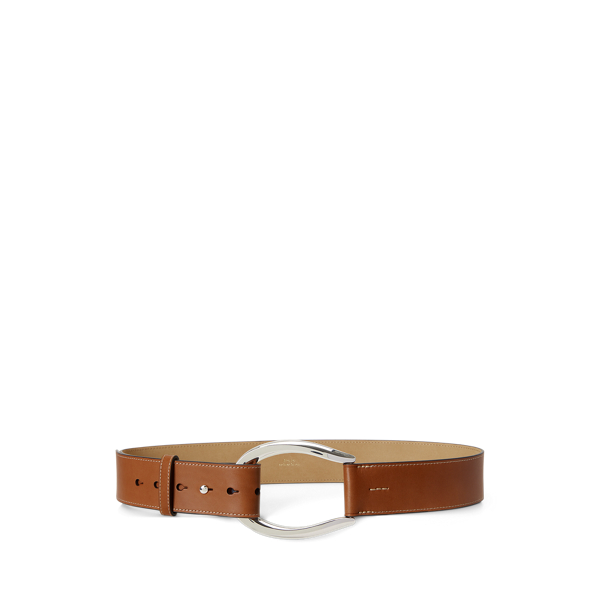 Cuoio Stirrup-Buckle Wide Leather Belt Polo Ralph Lauren 1