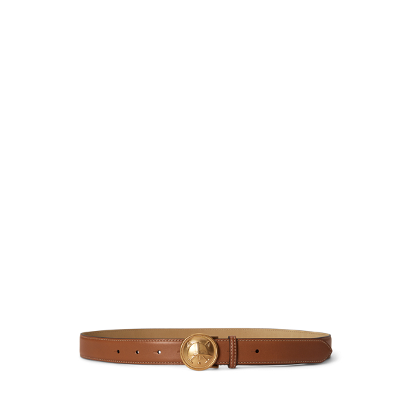 Cuoio Crest Plaque-Buckle Leather Belt Polo Ralph Lauren 1